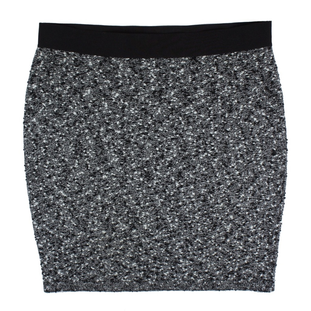 Ann Taylor Black and Gray Pencil Skirt